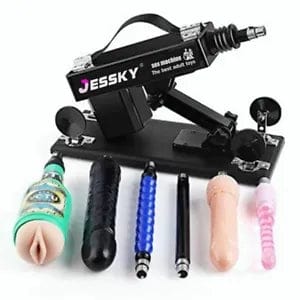 Automatic Adjustable 3XLR Connector Sex Machine with 6 Attachments for Man  Women