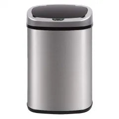 Touch Free Stainless Steel Trash Can 13 Gallon for Kitchen