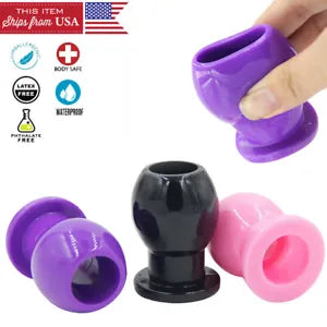 Anal Sex Spreader Hollow Body-Safe Silicone Butt Plug Comfort Deep Access  Tunnel