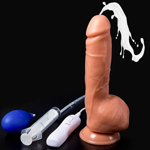 Squirting Ejaculating Dildo Multispeed Suction Cup Penis Anal for