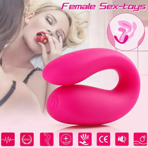 Anal Clit Vibrator G Spot Dildo Rabbit Adult Sex Toy Massager Women Couples  Pink