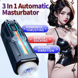 Masturbador masculino telescópico automático, sucção vibratória, máquina de masturbação, vagina, boquete, brinquedos sexuais para homens, produtos 18