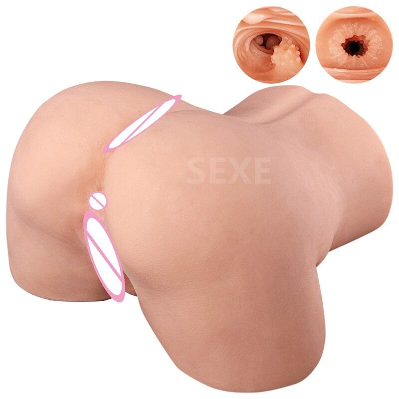 Mens Full Silicone Artificial Vagina Pussy Big Realistic Ass Anus Love Sex  Toy Doll : Health & Household 