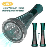 Pornhint 2 IN 1 Electric Male Penis Pump Vacuum Pump Masturbator Penile Enlargement Enhancer Penile Trainer Adult Tool Sex Toys for Men