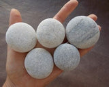 Pornhint 5 round beach rock stones for painting; Smooth flat sea cobblestones; Mandala stones; dot painting, pebble art, SPA rocks 1.8-2.2" 4,5-5,5cm
