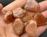 Pornhint 7 pcs AAA grade natural sunstone  - every piece full of fire - best hand selected lot - tumble - pocket stone - freeform - 57 grams lot