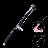 Pornhint Crystal Glass Dildo Big Back Plugs Sex Machine Attachments G-Spot Dildo Sex Toys