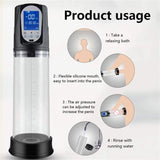 Pornhint Electric Penis Enlargement Trainer Sex Toy for Man Pump Prostate Massager Enhancer Vacuum Erection Rechargeable Sex Masturbation