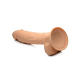 Dildo de silicone Fleshstixxx 7 pol. com bolas de café com leite