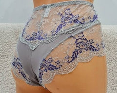 Lace Vintage Panty Porn - Gray lace, crotchless panties, lace, high waist, wedding,shorts,lace panties,sexy  lingerie woman,night thong,underwear,lace lingerie,vintage | Pornhint