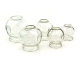 Health Medical Massage 5 pcs Glass Fire Cupping Cups