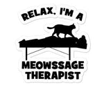 Pornhint Meowssage Therapist, Cat, Massage Therapist, Massage, Cat Owner Gift, Massage Therapist Gift, Sticker For Massage Therapists, Sticker