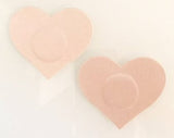 Pornhint Nude/Champagne satin heart pasties/nipple covers