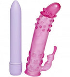 Pornhint Perfect Pair Waterproof Vibrator with Rabbit Sleeve 6.5 Inch - Hott Love