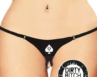 Hot In Lingerie Swinger - Queen Of Spades CROTCHLESS G-STRING, adult knickers, fetish, hotwife  cuckold, sex, panties, swingers, wife, , printed | Pornhint