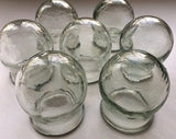Pornhint Set of 7 vintage soviet massage cups for Chinese massage, Therapy, medical equipment, Glass jar, USSR, can glass, thick glass, medical jar