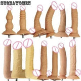 Dildos de acessórios para máquina de sexo Dildos de carne grande para máquina de amor sexual com bloqueio a vácuo