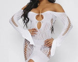 Pornhint Sexy lingerie see through lace bodystocking mini dress lingerie set for women sexy gift