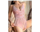 Lencería sexy con entrepierna abierta, conjunto de lencería sexy, babydoll sexy