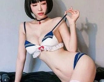 Sexy Sailor Bikini Style| Schoolgirl Cosplay| Lolita| Anime Costume Outfit|  Sailor Moon Bikini| Kawaii Bra and Underwear Set|Sexy Lingerie | Pornhint