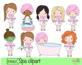 spa clipart self care clipart relaxing spa day girl spa salon png  