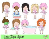 Pornhint spa clipart self care clipart relaxing spa day girl spa salon png self care routine digital stickers spa day clip art printable stickers png