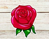 Pornhint Sweet Cute Cartoon Red Rose Sticker, Laptop Decal, Hydro Sticker, Pretty Flower Sticker, Kawaii Flower, Kawaii Stickers, Kawaii Rose Sticker