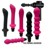 Vibrador Sex Gun Accesorios de masaje para consolador de silicona para hombres Mujeres Juguetes sexuales