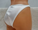 White satin,crotchless panties,lace,high waist,wedding,crotchless,shorts,lace panties,sexy lingerie woman,night thong,underwear