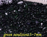 Atacado arenito verde natural-pedra brilhante-cristal chips-cascalho-joias-fabricação-colar-contas polidas-não perfuradas