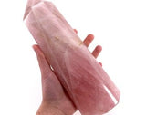 XL Rose Quartz Point, quartzo rosa polido, varinha de quartzo rosa, torre de quartzo rosa