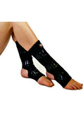 Large Black Mighty Grip Pole Dancing Ankle Protectors with Tack Strips for Gripping the Pole (1 pair)
