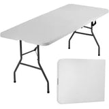 Folding Table Camping Table Folding Table 6 Foot Plastic Table Fold Up Table Lock for Picnic Table Party Table