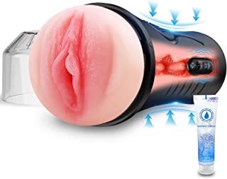 Vibrating Male Masturbator Squeezable Pocket Pussy for Men