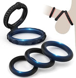 Conjunto de anéis penianos de silicone, XINBALE 4 tamanhos diferentes anéis penianos para homens, brinquedos sexuais, brinquedos e jogos sexuais adultos seguros