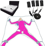 King Bed Sex Straps for Under Bed Restraints Bondag Sex Play BDSM Restraining Fetish Sweater Game Tie up Handcuffs Mattress Toys Adults Kit Couples Women Sex Furniture for Bedroom Sex Toys.