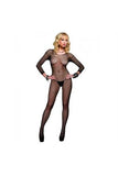 Seamless Long Sleeved Ring Net Bodystocking