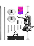 Professional Non Slip Dancing Pole Set, Adjustable Height, Adjustable Fitness Pole, Great for Training Dancing and Exercise, Comes with Complete Set of Accessories, Easy Setup