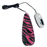 Vibrador de bala de zebra rosa