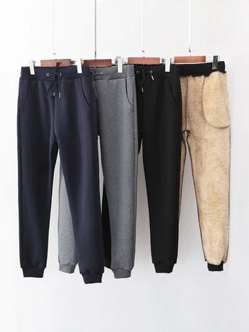 Trousers For Women Uk, Ladies Winter Trousers Brown Solid Color Wool Front  Button Zipper Stripe Elegant Straight Pants Warm Baggy Wide Leg Trousers  Back Elastic High Waist For Women Girls Leisure Pa :