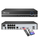 Techage H.265 4CH 8CH 4MP 5MP 1080P POE NVR Audio Out Security Surveillance Network Video Recorder Up to 16CH For POE IP Camera