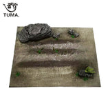 Model sand table material Gundam soldier scene Handmade miniature landscape Muddy mountain stone path Road finished board game tiles - Pornhint