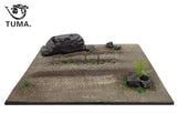 Modelo de material de mesa de arena Escena de soldado de Gundam Paisaje en miniatura hecho a mano Camino de piedra de montaña fangoso Azulejos de juego de mesa terminados en carretera 