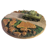 Miniature accessories finished platform stone rock dirt road scene base chariot military tank figure props board game tiles - Pornhint