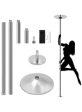 Yaheetech 45mm Stripper Dance Pole Portable Removable Dancing Pole, Height Adjustable 44.5-108.3'', Silver