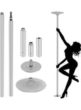 Dancing Stripper Pole 7.2-9 ft Height Adjustable Portable Removable Spinning Stripper Pole Professional 45mm Dancing Pole Heavy-Duty Max Load 440 LBS Dancing Pole Kit for Home Exercise Club Party Pub