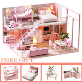 DIY Dollhouse Wooden doll Houses Miniature Doll House Furniture Kit Casa Music Led Toys for Children Birthday Gift M2 - Pornhint