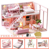 DIY Dollhouse Wooden doll Houses Miniature Doll House Furniture Kit Casa Music Led Toys for Children Birthday Gift M2 - Pornhint