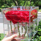 Clear Acrylic Rose Flower Box Luxury Handmade Gift Box Vase - Pornhint