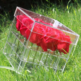 Clear Acrylic Rose Flower Box Luxury Handmade Gift Box Vase - Pornhint